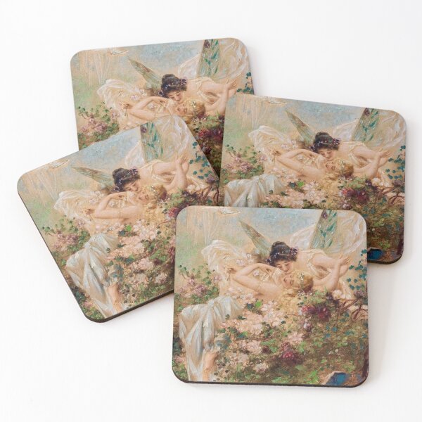 Item preview, Two Fairies Embracing in a Landscape with a Swan  Hans Zatzka designed and sold by claudiasmit.