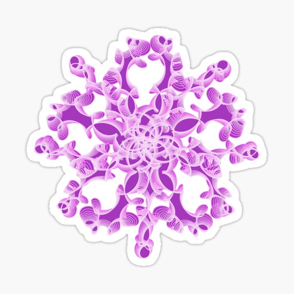 Abstract Flower in Lilac Sticker