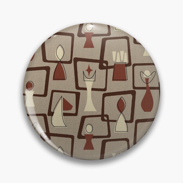 Item preview, Mid Century Chess - Linen Brown designed and sold by miavaldez.