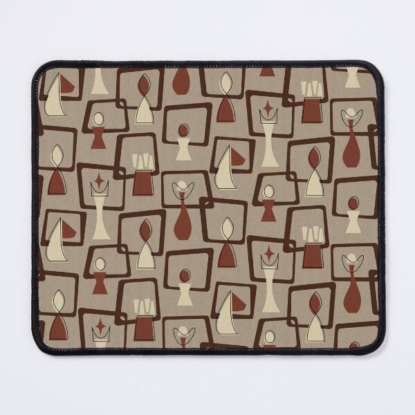 Item preview, Mid Century Chess - Linen Brown designed and sold by miavaldez.