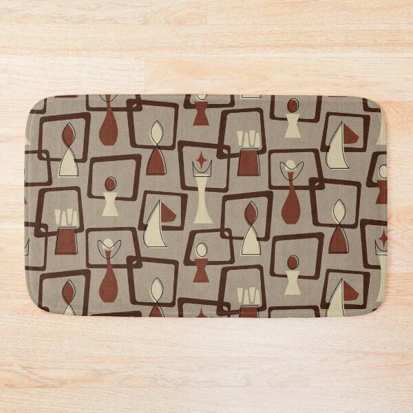 Item preview, Mid Century Chess - Linen Brown designed and sold by miavaldez.