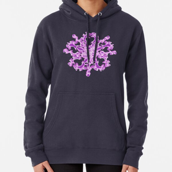 Abstract Flower in Lilac Pullover Hoodie
