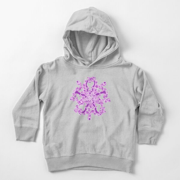 Abstract Flower in Lilac Toddler Pullover Hoodie