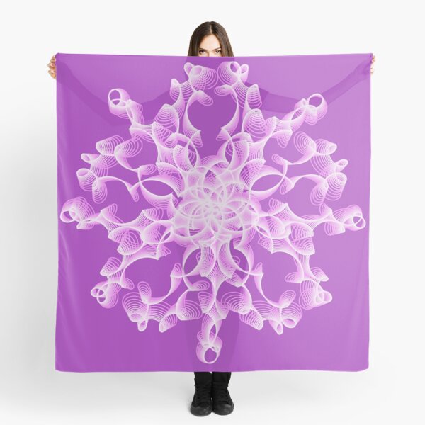 Abstract Flower in Lilac Scarf
