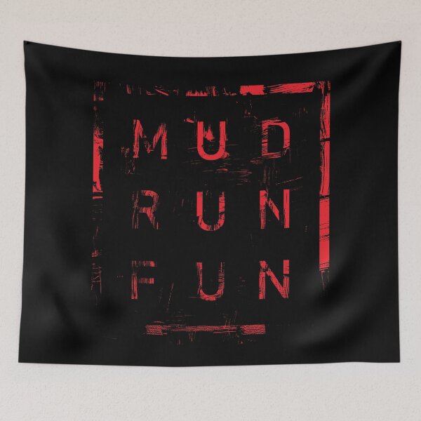 Item preview, Mud Run Fun Tough Mudder RED Trail Running and Marathon designed and sold by BOBSMITHHHHH.