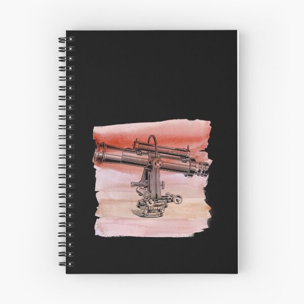 Item preview, Vintage Victorian Telescope Illustration on Red Pink Watercolor designed and sold by Vintustration.