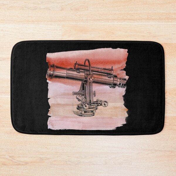 Item preview, Vintage Victorian Telescope Illustration on Red Pink Watercolor designed and sold by Vintustration.