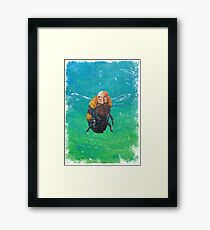 Bumble beard Distressed Framed Print