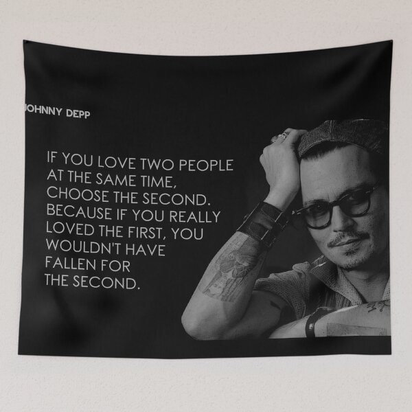 Item preview, Johnny Depp Qute with Black and White Art | Justice for Johnny Depp designed and sold by Denis Epanov.