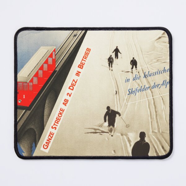 Item preview, Parsenn Bahn DAVOS Switzerland Vintage Ski Poster 1932 by Helmuth Kurtz designed and sold by retroposters.