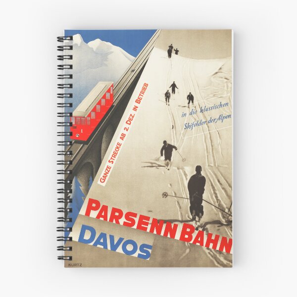 Item preview, Parsenn Bahn DAVOS Switzerland Vintage Ski Poster 1932 by Helmuth Kurtz designed and sold by retroposters.