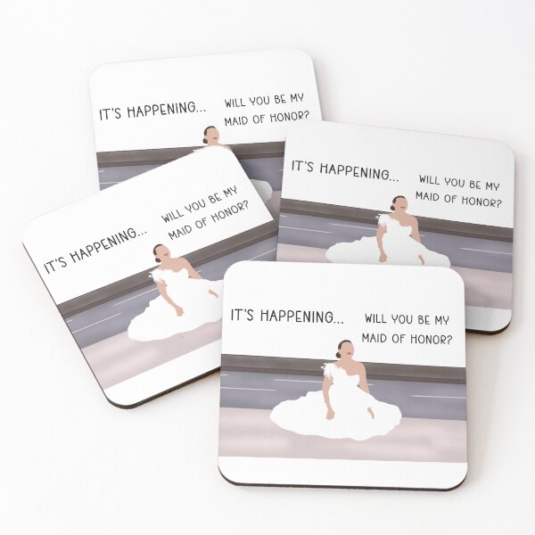 Item preview, It's Happening...Will you be my Maid of Honor? designed and sold by Tipsy Doodles.