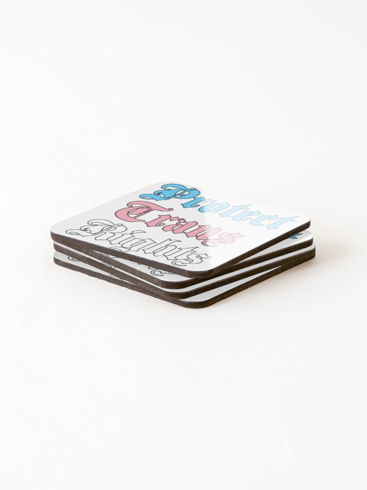 Thumbnail 4 of 5, Coasters (Set of 4), Protect Trans Rights designed and sold by Sunshineeshop.
