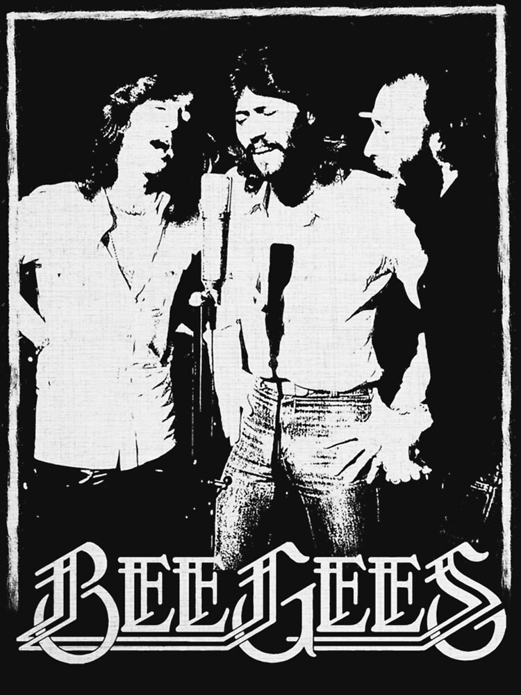 Disover bee gees band live distressed classic artistic retro tshirt