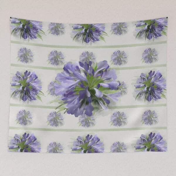 Item preview, Blue - purple flowers designed and sold by IvaW.