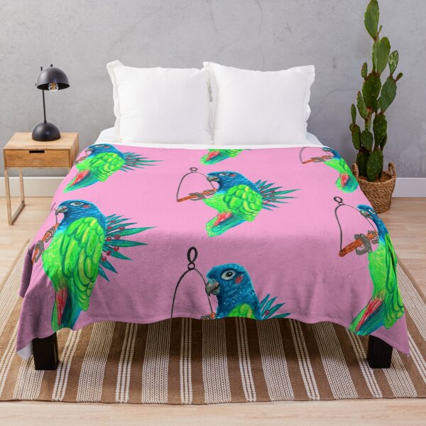 Item preview, Blue and Green Pionus Parrot Watercolor designed and sold by Ivy Lily Art.