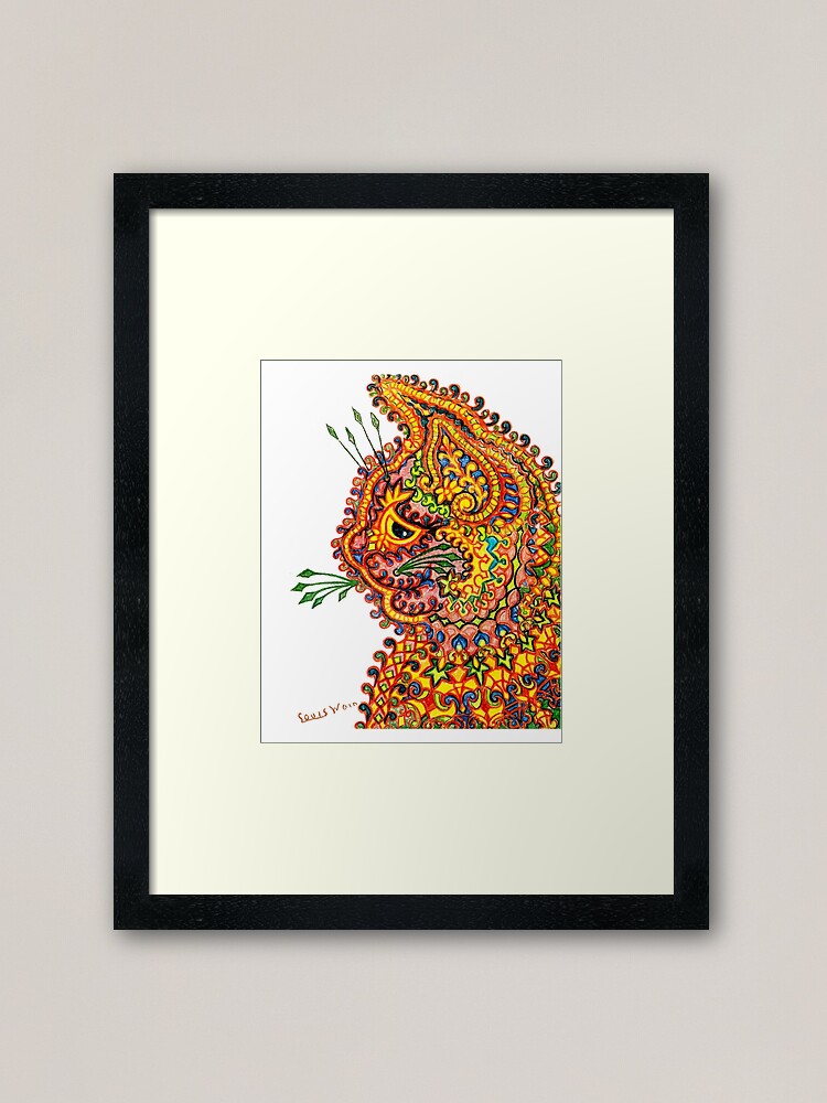 Kaleidoscope Cat Louis Wain Art Print Outsider Art Art 