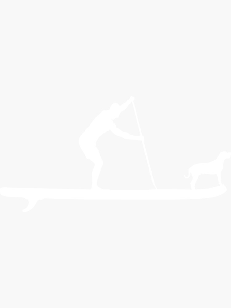 "Dog Stand Up Paddle Board Paddling Surf" Sticker by ShaneGuzman