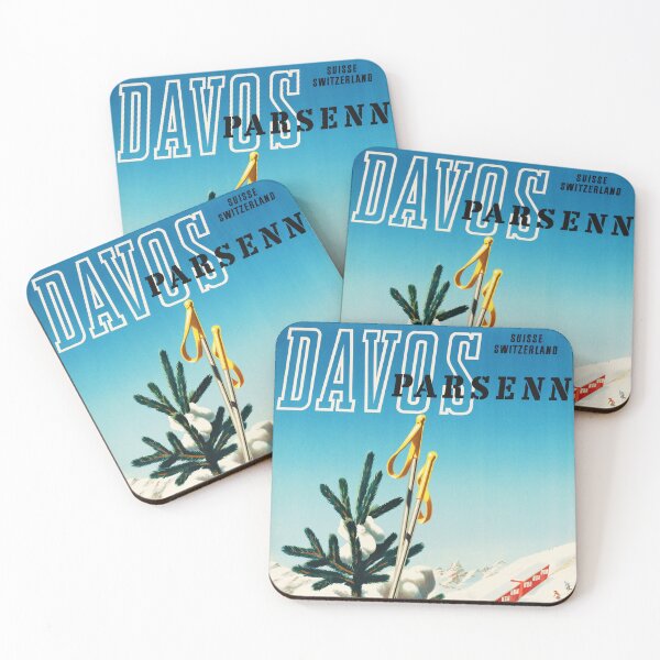 Item preview, DAVOS PARSENN Schweiz 1949 by Walter Sigg Vintage Ski Poster designed and sold by retroposters.