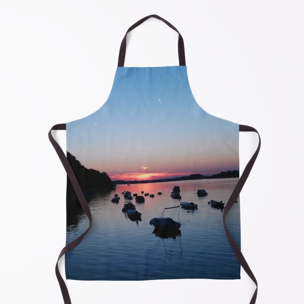 Item preview, Sunset On The Blue River Water With Boats designed and sold by The Glasses Girl.
