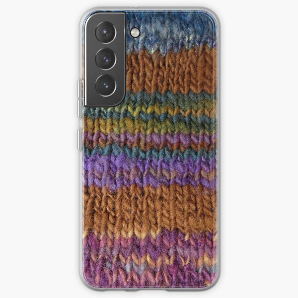 Handspun and knit variegated color wool yarns Samsung Galaxy Soft Case