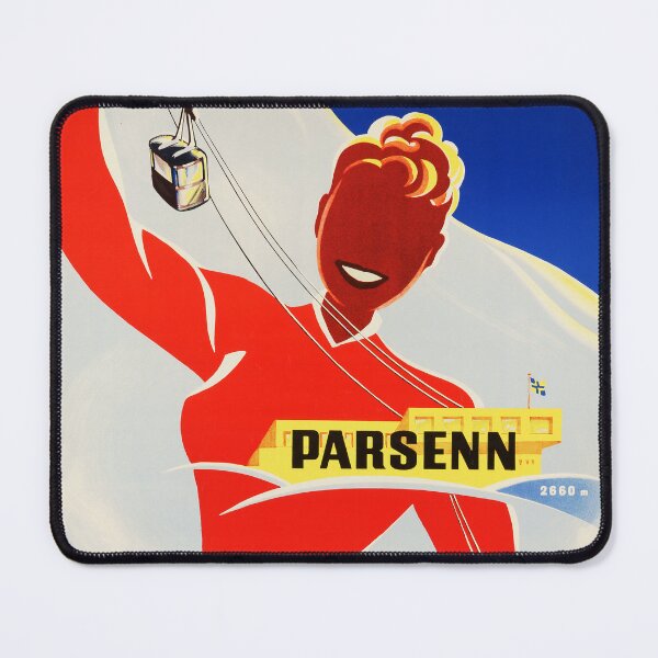 Item preview, WEISSFLUH DAVOS PARSENN Switzerland 1955 Vintage Ski Poster by Martin Peikert designed and sold by retroposters.