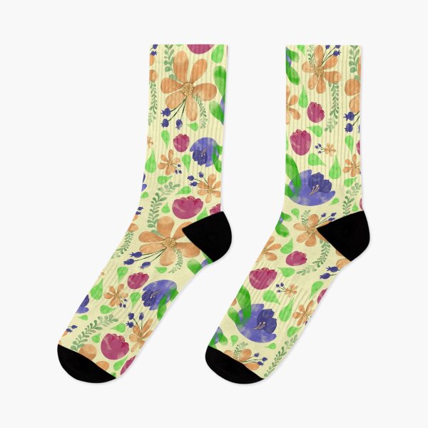Item preview, Spring Flower Pattern Design With Yellow Background  designed and sold by missmann.