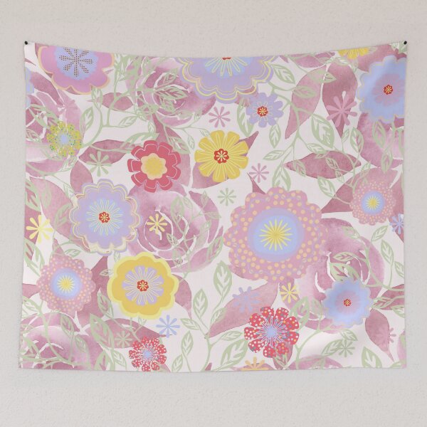 Item preview, Purple And Gold Summer Floral Seamless Pattern designed and sold by RedTomasB.