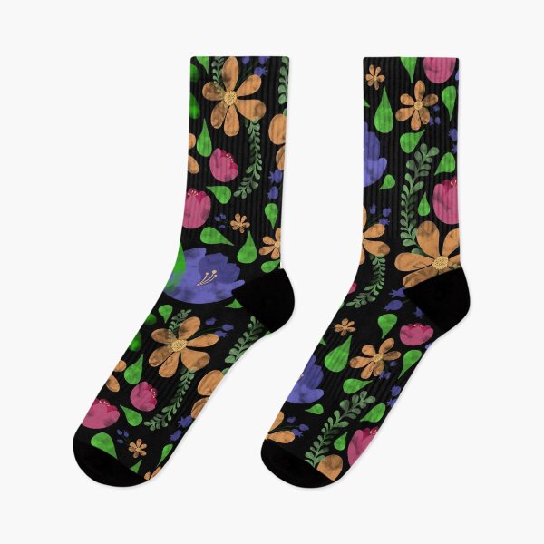 Item preview, Spring Flower Pattern Design With Black Background  designed and sold by missmann.