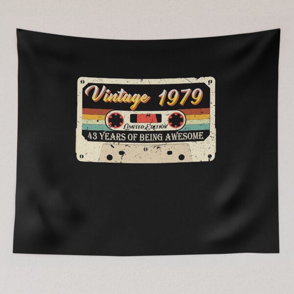 Item preview, Vintage 1979 43th Birthday Made in 1989 Born 1989 43 years of being awesome Essential designed and sold by mohmmed22.
