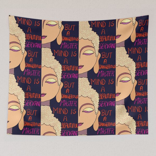 Item preview, Mind is a beautiful servant but a dangerous master- popular Goutam buddha quotes art. designed and sold by Pattern Petals.
