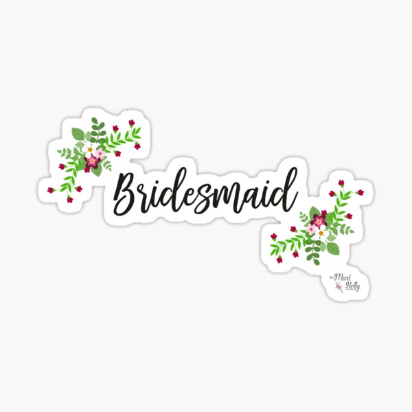 Bridesmaid Design Pegatina