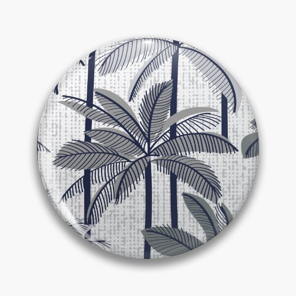 Item preview, Retro Palm Springs vibes // white background highball grey palm trees oxford navy blue line contour designed and sold by SelmaCardoso.