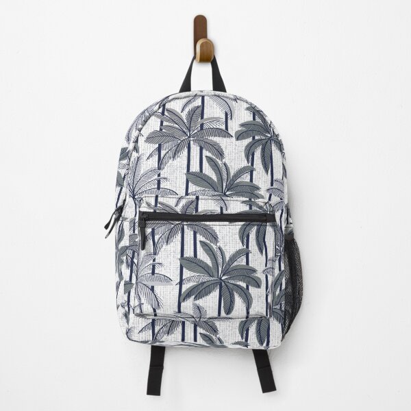Item preview, Retro Palm Springs vibes // white background highball grey palm trees oxford navy blue line contour designed and sold by SelmaCardoso.