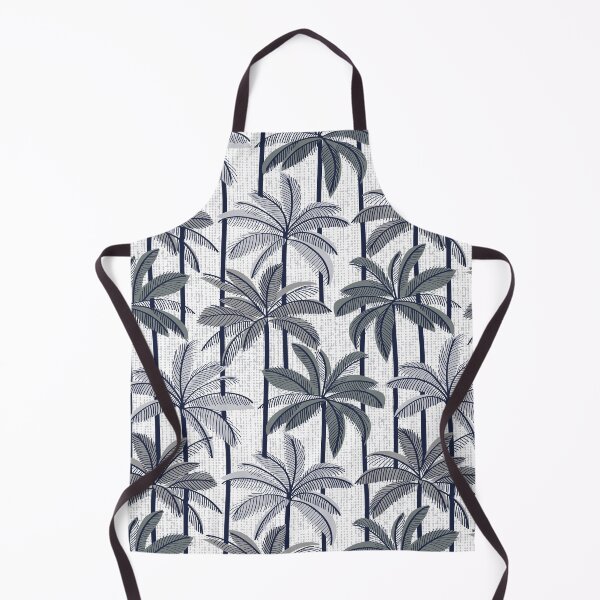 Item preview, Retro Palm Springs vibes // white background highball grey palm trees oxford navy blue line contour designed and sold by SelmaCardoso.