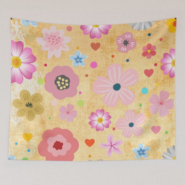 Item preview, Purple And Gold Summer Floral Seamless Pattern designed and sold by RedTomasB.