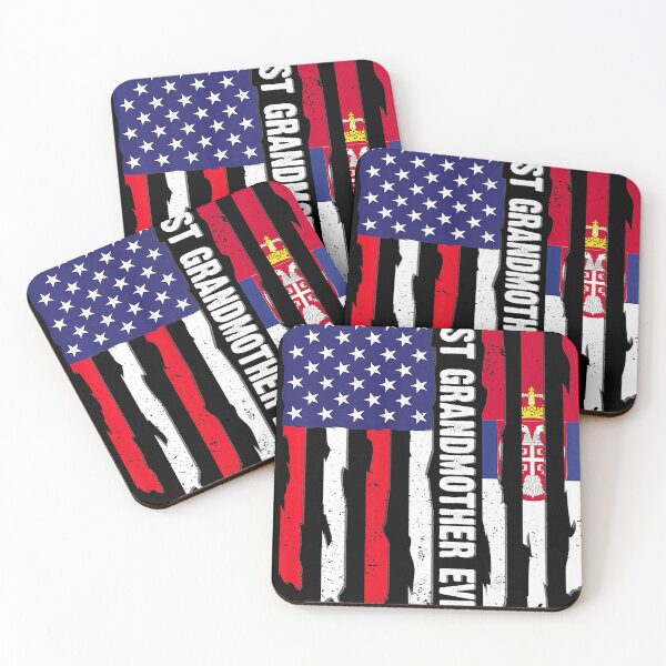 Item preview, American Flag & Serbia Flag Best Grandmother Ever Family  designed and sold by lovingfame7825.