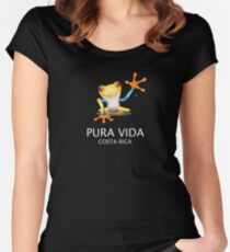 Rainette arboricole du Costa Rica Pura Vida T-shirt échancré
