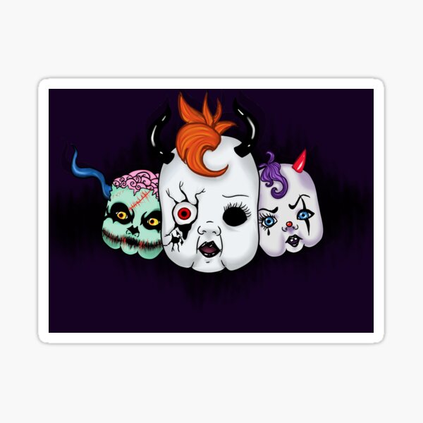 Doll Heads Sticker