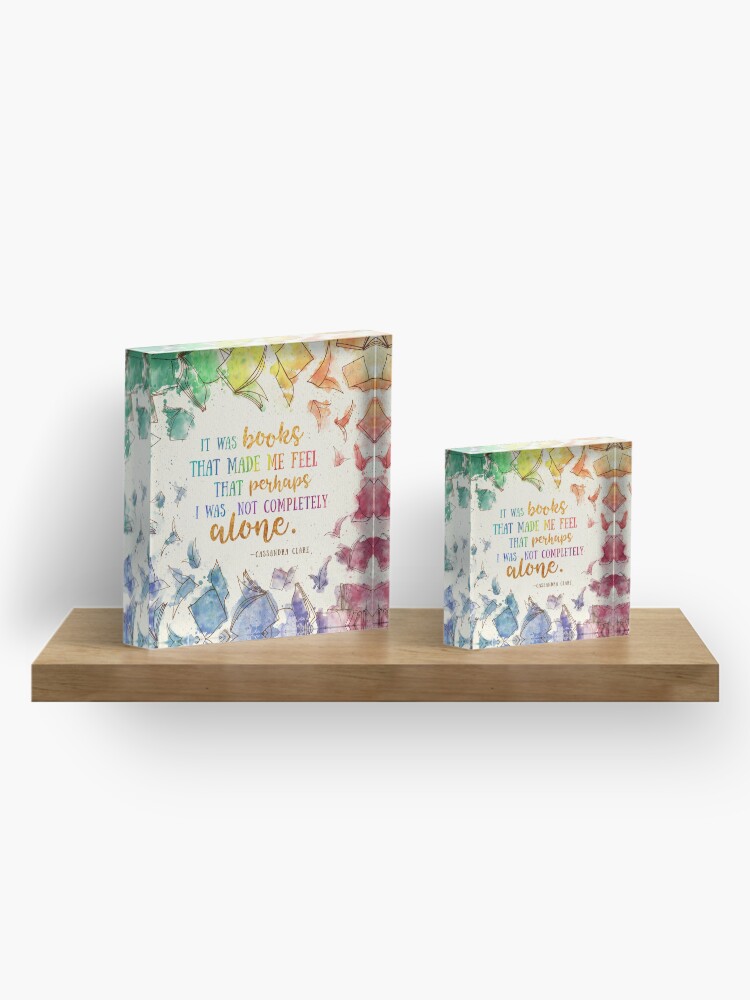 Alternate view of It was books Acrylic Block