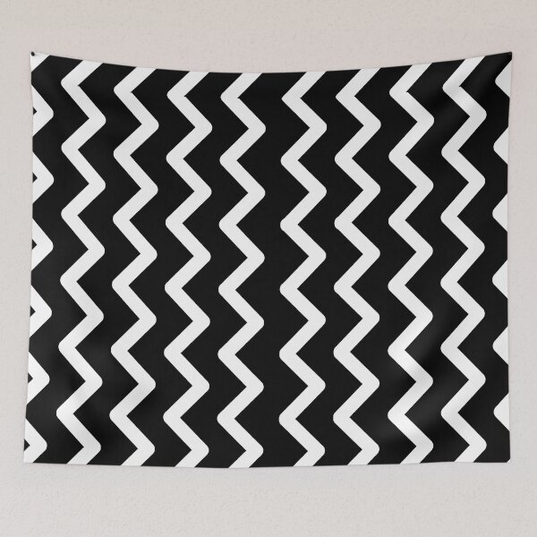 Item preview, Black and white zig zag bold pattern designed and sold by DemonicGloom.