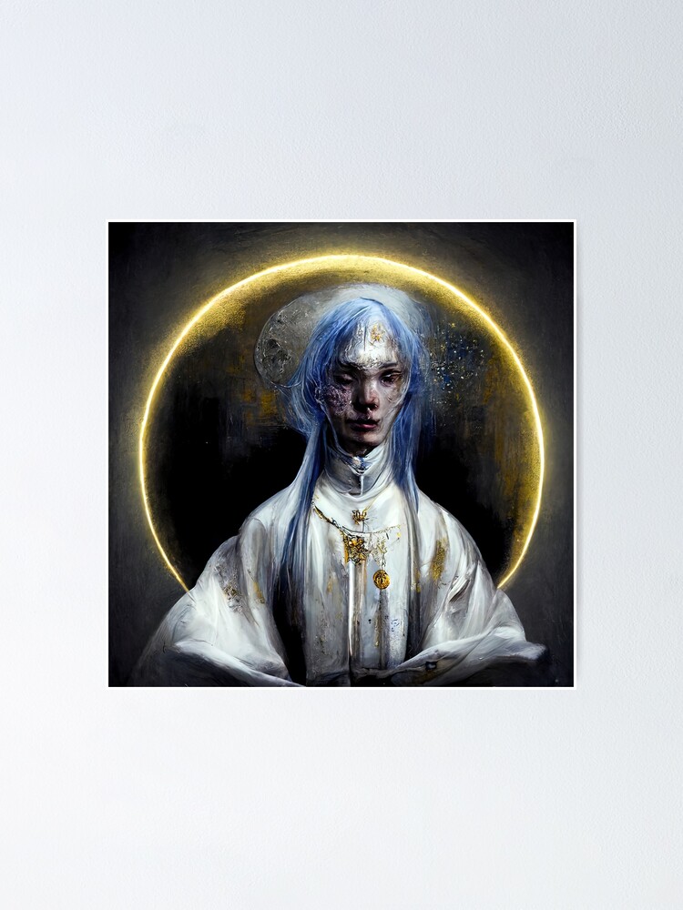 "Cybersaints Saint of the Moon" Poster for Sale by bearsharktopus