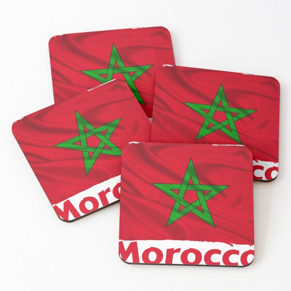 Item preview, Morocco Flag designed and sold by HopaHope.