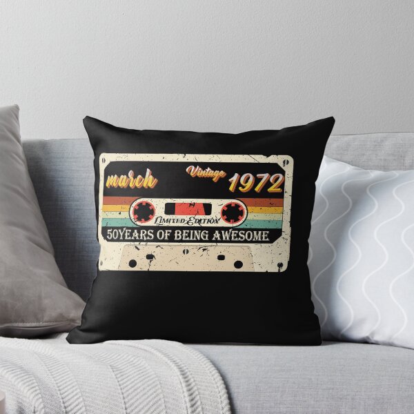 Item preview, Vintage march 1972 50Th Birthday 50 Year Old Men Women 52 years of being awesome Essential Classic designed and sold by mohmmed22.