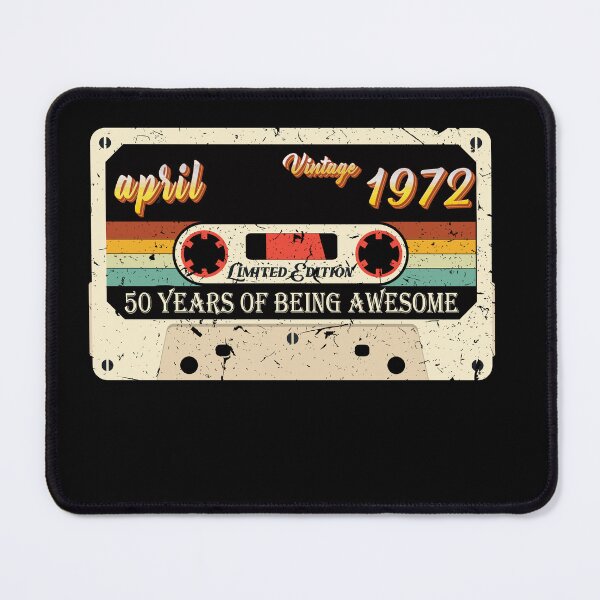 Item preview, Vintage april 1972 50Th Birthday 50 Year Old Men Women 52 years of being awesome Essential Classic designed and sold by mohmmed22.