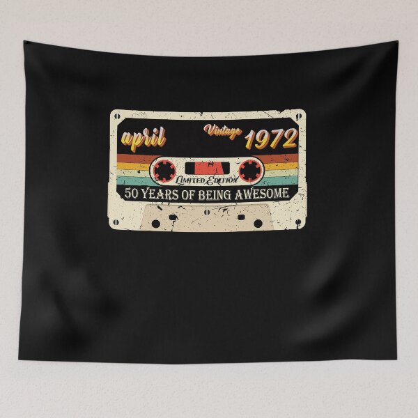Item preview, Vintage april 1972 50Th Birthday 50 Year Old Men Women 52 years of being awesome Essential Classic designed and sold by mohmmed22.