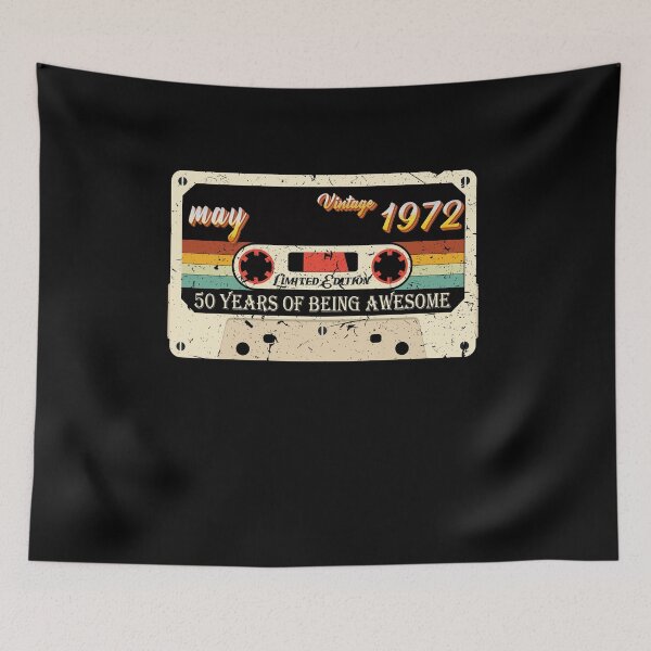 Item preview, Vintage May 1972 50Th Birthday 50 Year Old Men Women 52 years of being awesome Essential Classic designed and sold by mohmmed22.