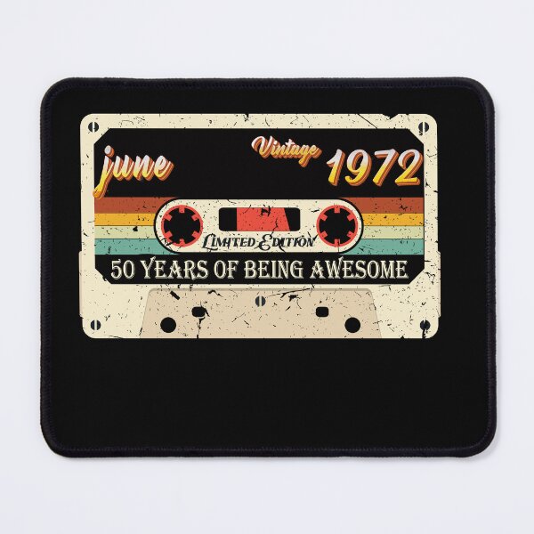 Item preview, Vintage june 1972 50Th Birthday 50 Year Old Men Women 52 years of being awesome Essential Classic designed and sold by mohmmed22.