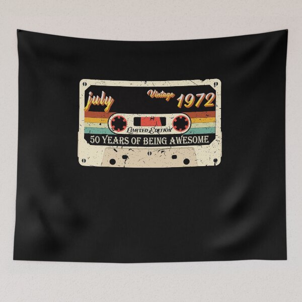 Item preview, Vintage july 1972 50Th Birthday 50 Year Old Men Women 52 years of being awesome Essential Classic designed and sold by mohmmed22.
