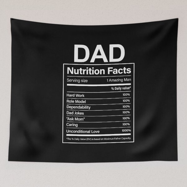 Item preview, Funny Father's Day Gift Dad Nutrition Facts designed and sold by HorsesForLife15.